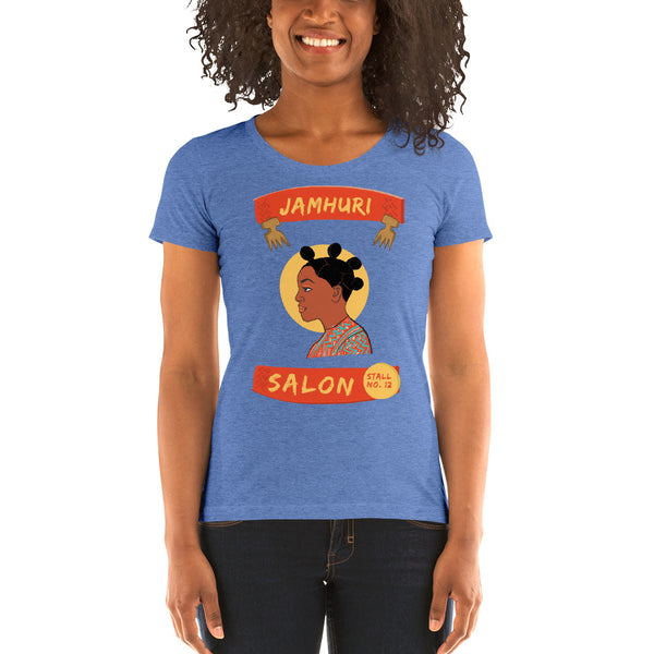 Bantu Knots Matuta Natural Hair Salon Ladies T-shirt - jamhuriwear.com