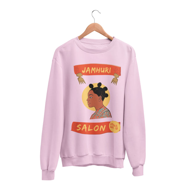 Bantu Knots Matuta Natural Hair Salon Ladies Crewneck - jamhuriwear.com