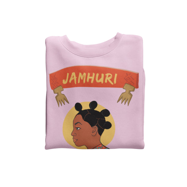 Bantu Knots Matuta Natural Hair Salon Ladies Crewneck - jamhuriwear.com