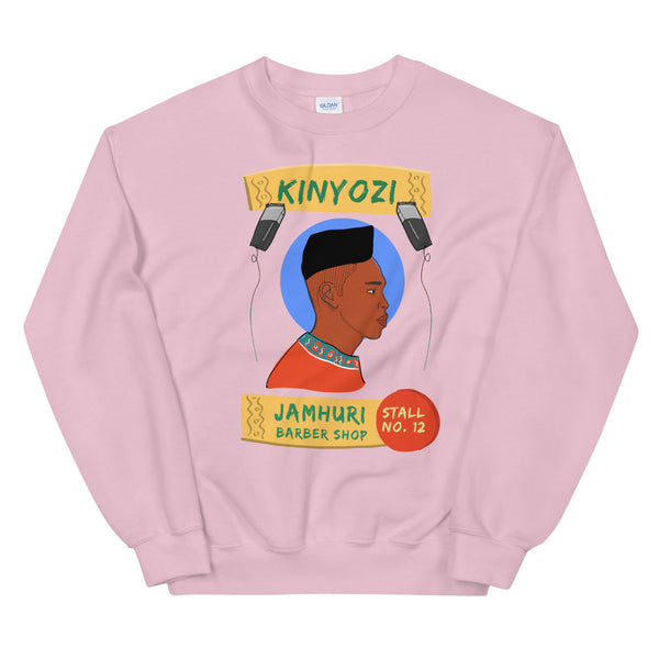 Kinyozi Barber Box Cut Retro Crewneck Sweatshirt - jamhuriwear.com