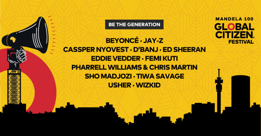 Watch The Global Citizen 2018 Festival live : Mandela 100 South Africa