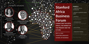 Two Kenyans at Stanford Africa Business Forum.