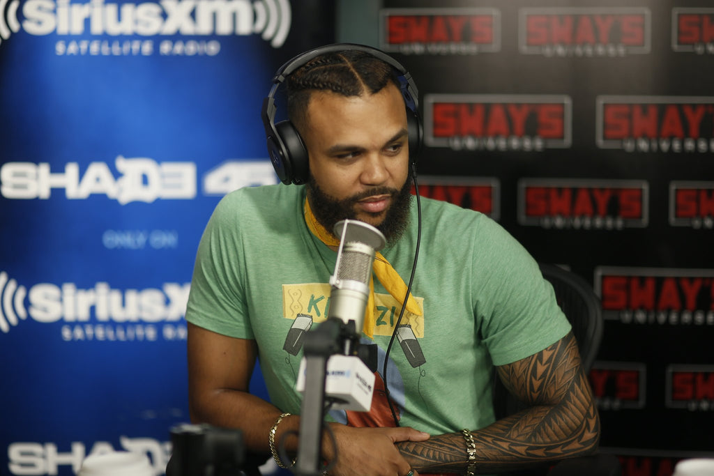 Jidenna wears and shouts out Jamhuri Wear on Sway in the morning!!