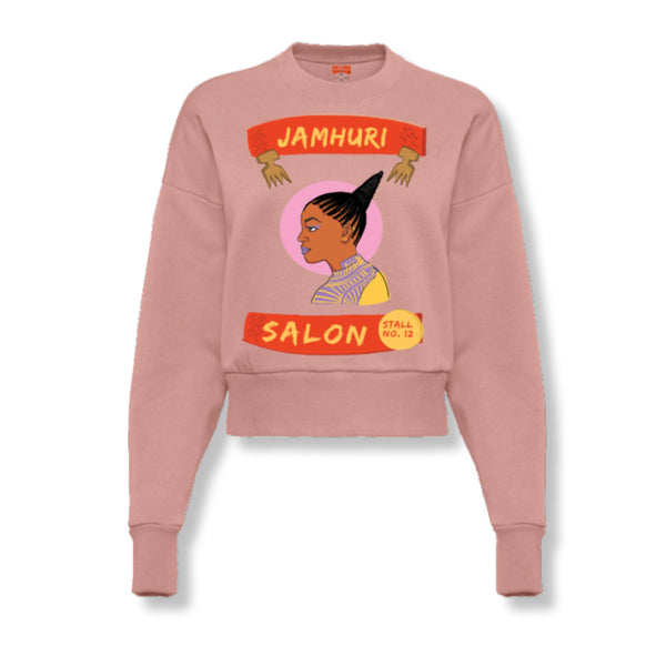 African Braiding Salon Ladies Fashion Premium Crewneck