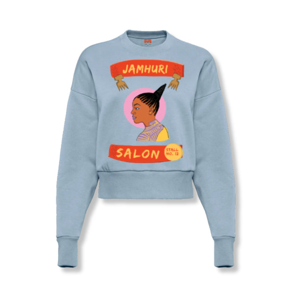 African Braiding Salon Ladies Fashion Premium Crewneck