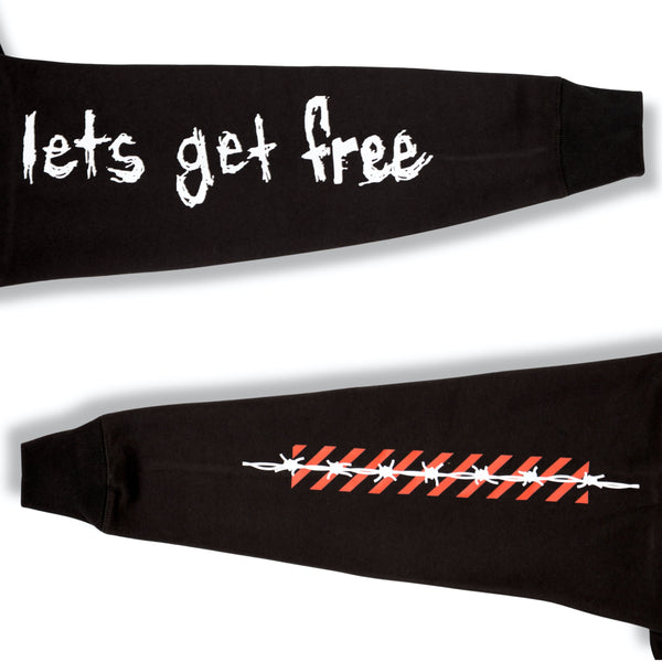 Dead Prez Blk Let's Get Free Tour Hooded Sweatshirt