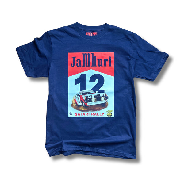 Safari Rally Navy Retro T-Shirt - jamhuriwear.com