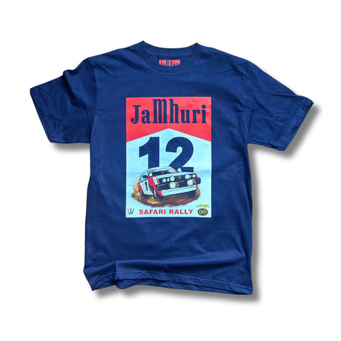 Safari Rally Navy Retro T-Shirt - jamhuriwear.com