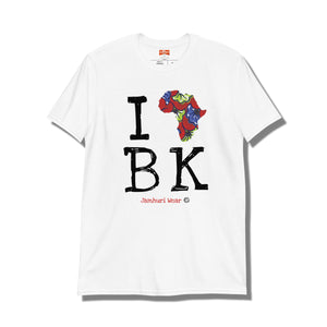 I Africa brooklyn B.K white jamhuri wear tshirt
