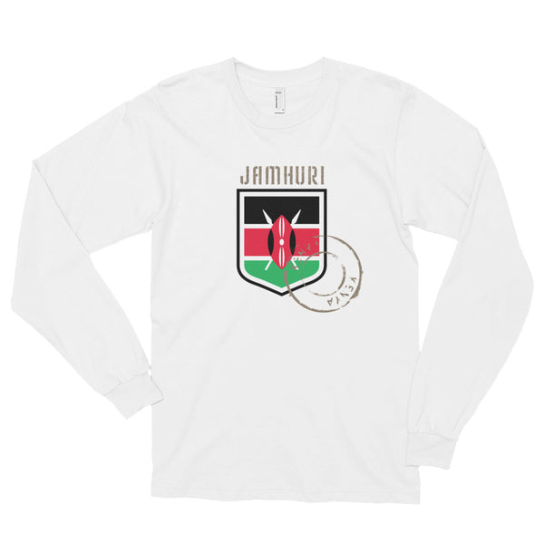 Kenya Badge of Honor Mens Long sleeve t-shirt. - jamhuriwear.com